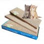 2pcs Pet Cat Scratching Corrugated Board Scratcher Bed Pad Toy with Catnip