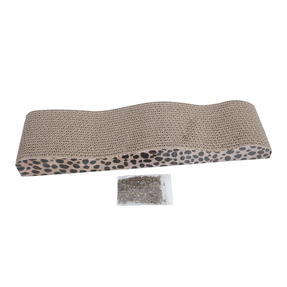 Cute Pattern Wave Shape Pet Cat Corrugated Cardboard Scratcher Bed Pad