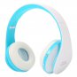 Wireless Foldable Stereo Headphone Sports Headset Blue White