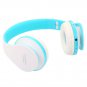 Wireless Foldable Stereo Headphone Sports Headset Blue White