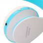 Wireless Foldable Stereo Headphone Sports Headset Blue White