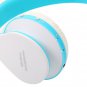 Wireless Foldable Stereo Headphone Sports Headset Blue White