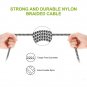 New Type USB C Cable 3Pack 3FT Nylon Braided Type Lightning Cable USB A