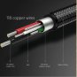 Type USB C Cable, 3Pack 3FT Nylon Braided Type Lightning Cable USB A to Black