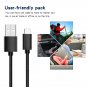 Type USB C Cable, 3Pack 3FT Nylon Braided Type Lightning Cable USB A to Black