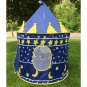 Protable Folding Blue Play Tent Childrens Kids Castle Cubby Play House