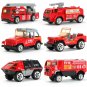6pcs Diecast Mini Emergency Truck Model Toy Set Vehicle Models with Accessories