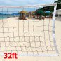 32'x3' Portable Beach Outdoor Volleyball Training Net Set Official Practice Size