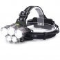 80000LM 5x LED Headlamp Headlight Rechargeable Light+USB Cable+18650 Battery