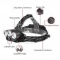 80000LM 5x LED Headlamp Headlight Rechargeable Light+USB Cable+18650 Battery