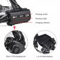 80000LM 5x LED Headlamp Headlight Rechargeable Light+USB Cable+18650 Battery