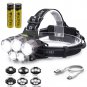 80000LM 5x LED Headlamp Headlight Rechargeable Light+USB Cable+18650 Battery