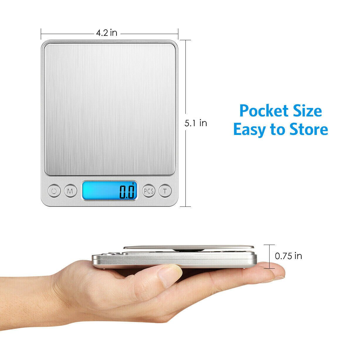 Digital Scale 3000g x 0.1g Jewelry Gold Silver Coin Gram Food Weigh ...