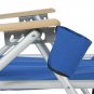 New Backpack Beach Chair Folding Portable Chair Blue Solid Construction Camping