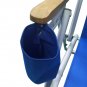 New Backpack Beach Chair Folding Portable Chair Blue Solid Construction Camping