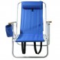 New Backpack Beach Chair Folding Portable Chair Blue Solid Construction Camping