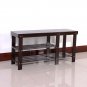 90cm Strip Type Bamboo Stool Shoe Rack with Boots Compartment