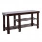 90cm Strip Type Bamboo Stool Shoe Rack with Boots Compartment