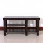 90cm Strip Type Bamboo Stool Shoe Rack with Boots Compartment