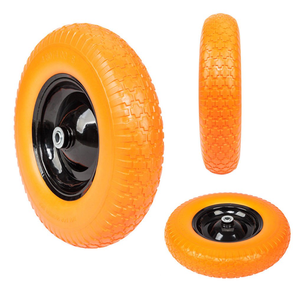 16"" Wheel Barrow Wheelbarrow Tire Solid Foam wheel 5/8 Axle Cart Wagon