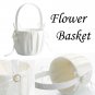 Beautiful Satin Bowknot Pearl Flower Girl Basket Wedding Ceremony Party Ivory US