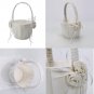 Hot Elegant Bowknot Ribbon Wedding Ceremony Flower Girl Women Basket Ivroy