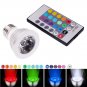 3W E27 16 Color LED Magic RGB Spot Light Bulb Lamp w/ Wireless Remote Control US
