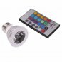 3W E27 16 Color LED Magic RGB Spot Light Bulb Lamp w/ Wireless Remote Control US