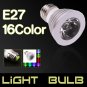 3W E27 16 Color LED Magic RGB Spot Light Bulb Lamp w/ Wireless Remote Control US