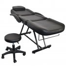 Salon SPA Black Massage Bed Tattoo Chair Facial Adjustable Table Acupuncture