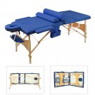 84""L 3 Fold Portable Facial SPA Bed Massage Table Sheet+2 Bolsters Cradle Hanger