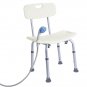 7 Height Adjustable Medical Shower Stool Tub Chair Detachable Backrest