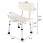 Bariatric Bath Bench with Back Extra Wide Heavy Duty Shower Tub Chair New 2018