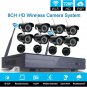8CH HDMI/VGA NVR Outdoor IR-CUT Wifi HD Camera Home Security System Motion Alert