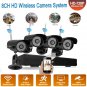 8CH Wireles NVR Waterproof Wifi IR-CUT Camera Home Security System Motion Alarm