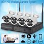 Wireless 8CH P2P NVR WIFI Outdoor IR Night Vision Network Camera Security System