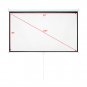 100"" Projector Screen, 100 inch Diagonal 16:9 Projection HD Manual Pull Down Hom