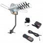150miles Leadzm Outdoor Amplified Antenna Digital HDTV 1080P UHF/VHF/FM + Pole