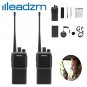 2x LEADZM UHF 400-470MHz Two Way Radio 16CH Single Band w Earpiece Walkie Talkie