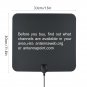 2x 35 Miles Range Flat HD Digital Indoor Amplified TV Antenna Black