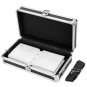 Durable 64 Capacity Media TV Organizer Locking CD DVD Storage Box Case w/Strap