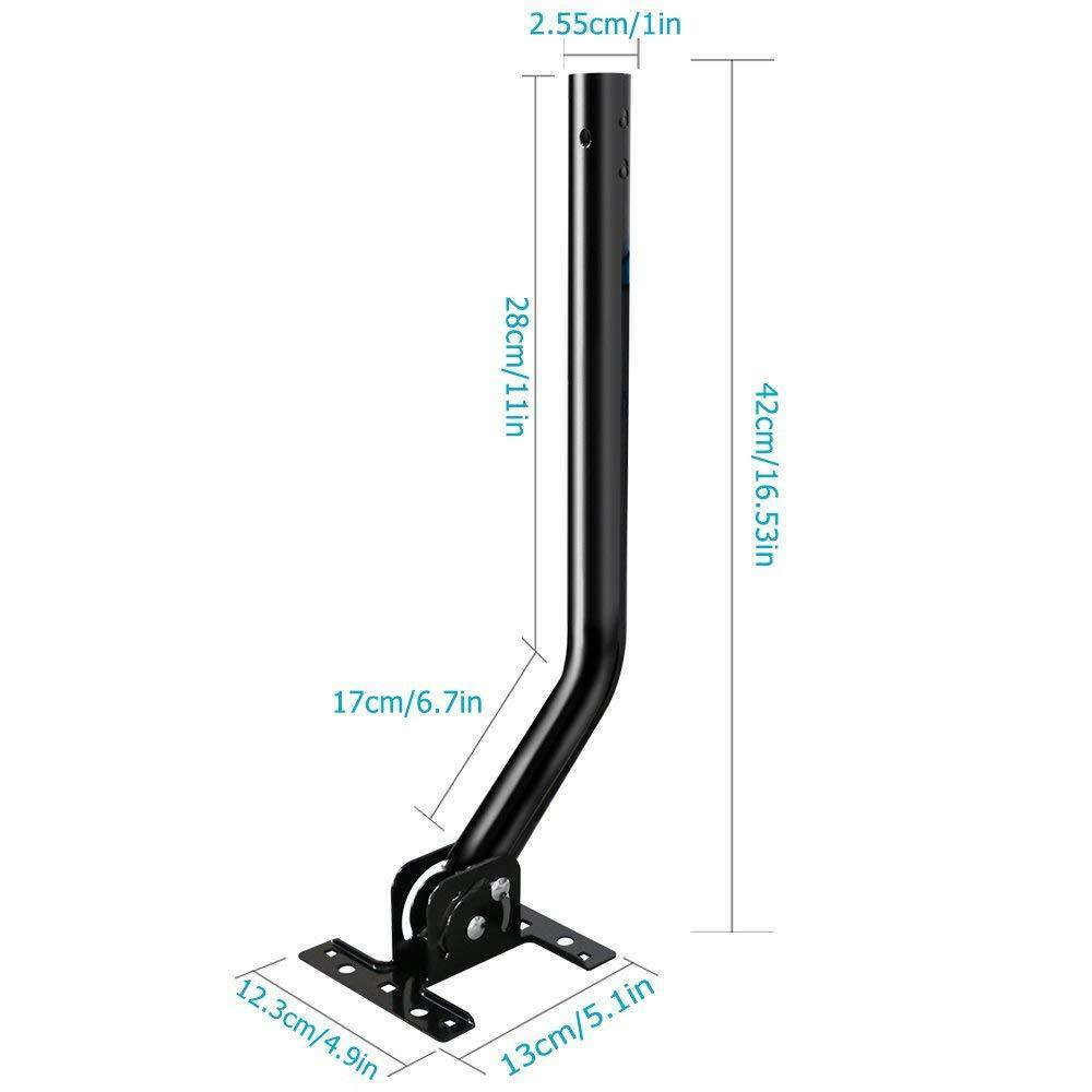 Adjustable Universal Mast Attic Antenna Mount Outdoor TV Mounting J Pole Bracket