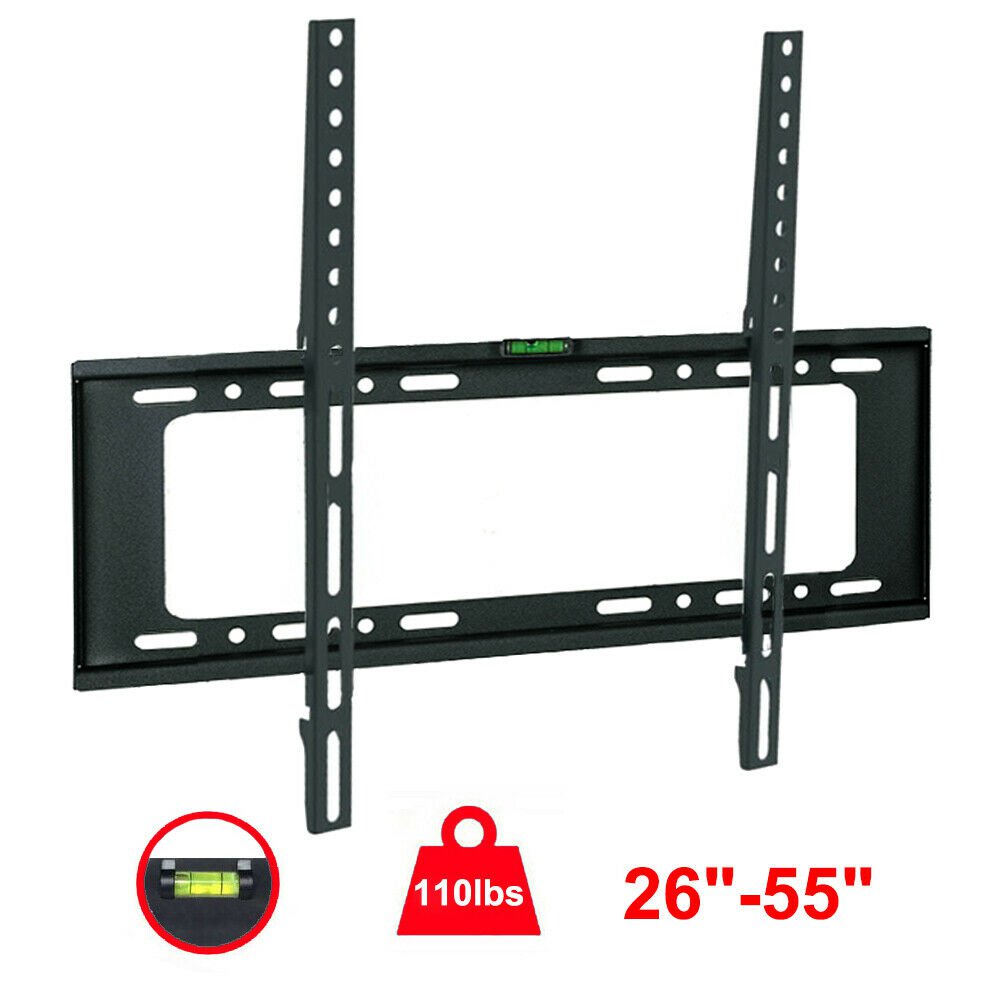 Flat TV Wall Mount Bracket VESA For 26 27 29 32 36 37 42 46 47 50 55 inch Screen