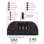 Lot 5x White Backlight Mini 2.4G Wireless Keyboard Remote Touchpad Rechargeable