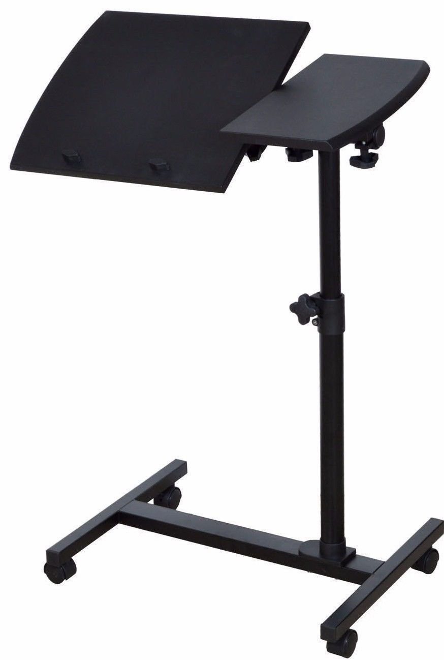 Angle & Height Adjustable Rolling Laptop Notebook Desk Sofa Bed Table Stand New