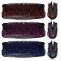 3 Colors LED Backlit USB Wired Gaming Keyboard Multimedia and Mouse Combo Set US