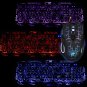 3 Colors LED Backlit USB Wired Gaming Keyboard Multimedia and Mouse Combo Set US