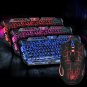 3 Colors LED Backlit USB Wired Gaming Keyboard Multimedia and Mouse Combo Set US