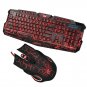 3 Colors LED Backlit USB Wired Gaming Keyboard Multimedia and Mouse Combo Set US