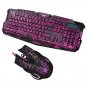 3 Colors LED Backlit USB Wired Gaming Keyboard Multimedia and Mouse Combo Set US